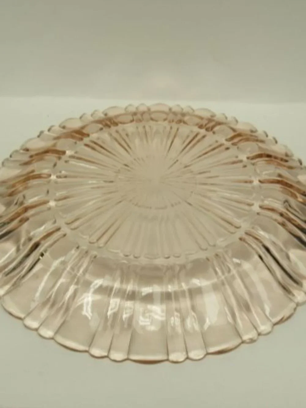 Hocking Depression Glass Pink OLD CAFE 9 3/4 Inch Dinner Plate